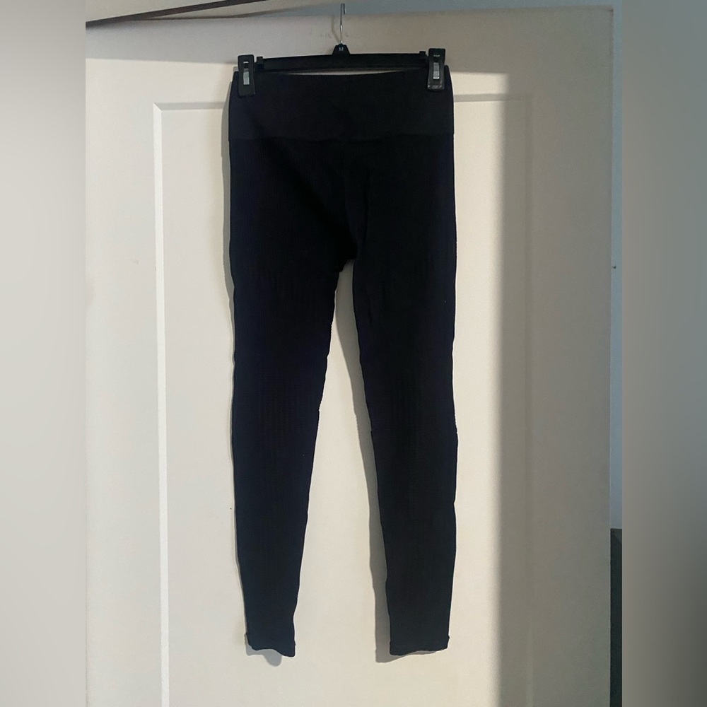 Fabletics Black Compression Ribbed Leggings